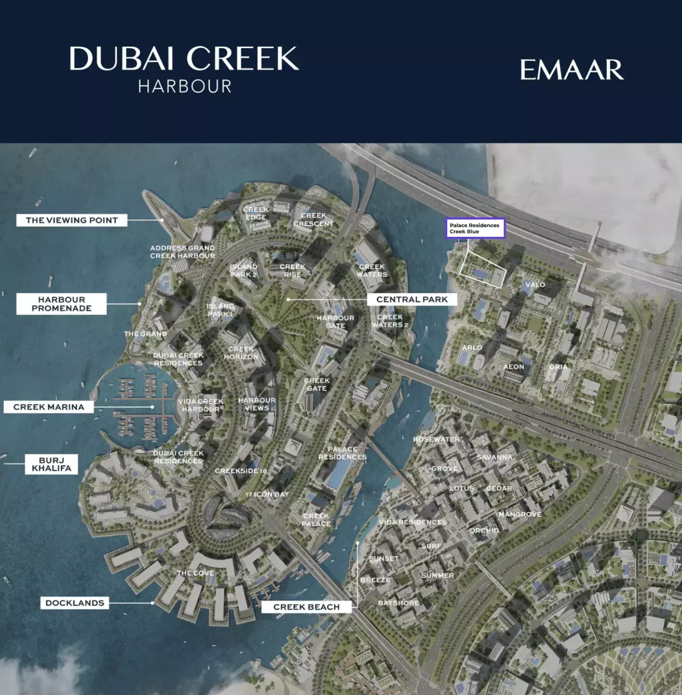 Palace Residences Creek Blue media